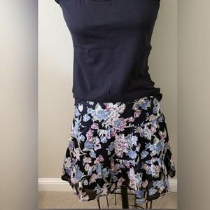 LOFT Tiered A line Skirt